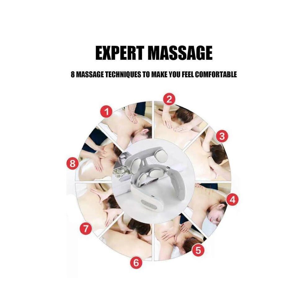 Massageador de Pescoço Neuro Pulse com Calor, Massageador de Pescoço Shiatsu Pulse para Alívio da Dor, Massageador de Pescoço Portátil para Homens Mulheres