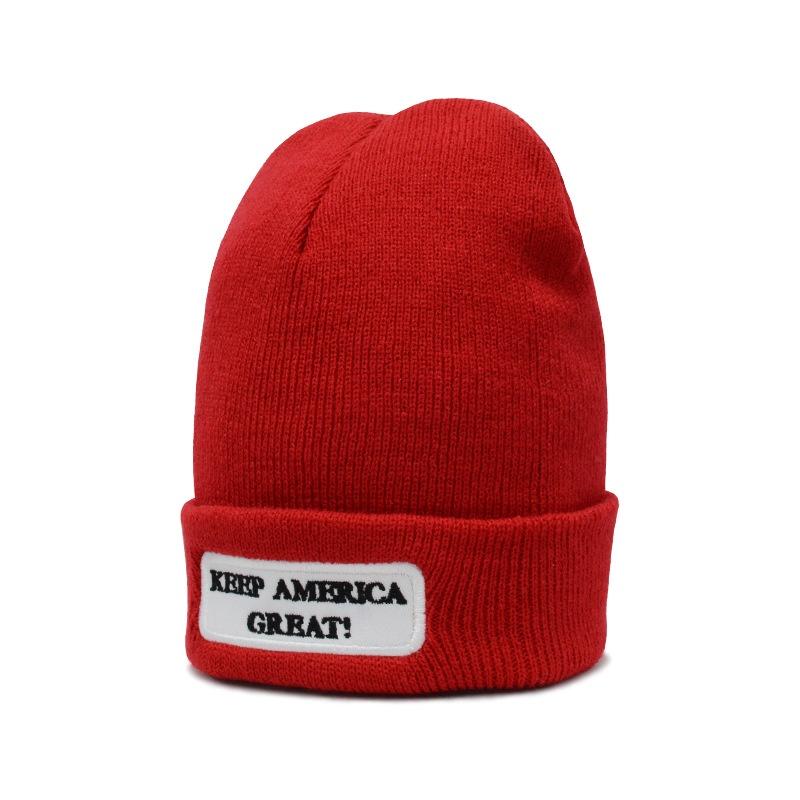 Trump Winter Beanie Hat Keep America Great Knit Beanie Warm Ski Cap Unisex Hats