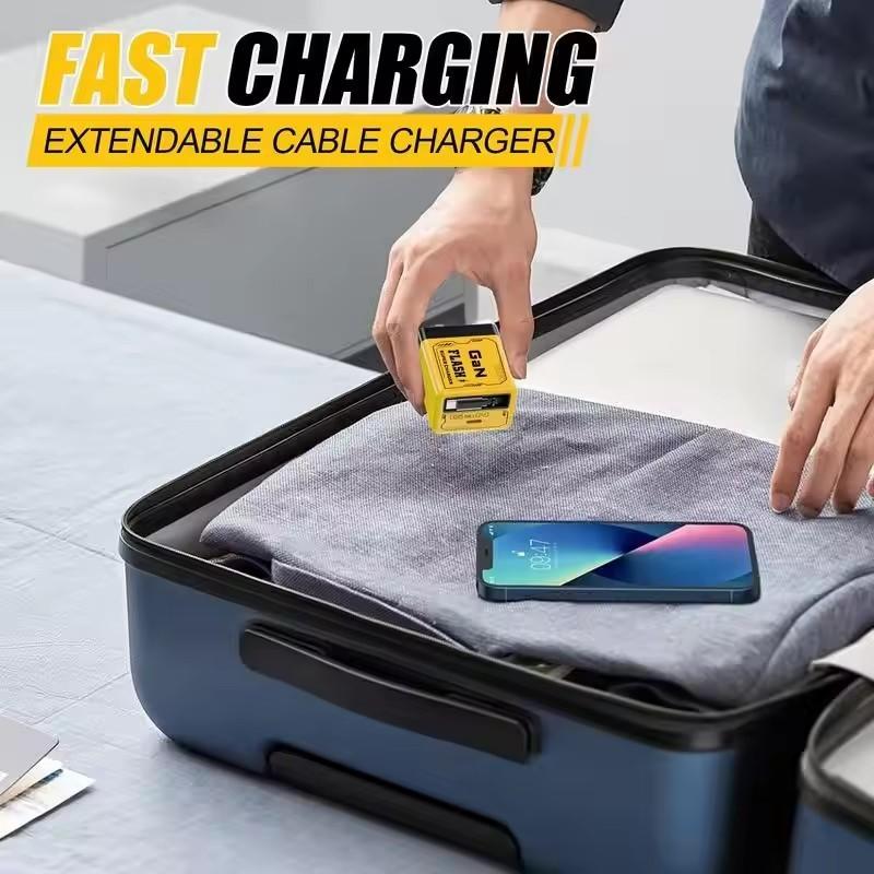 2-in-1 GaN-Ladegerät Skalierbar 120W Max Schnelllademodul Mit Typ-C-USB-Anschlüssen Los