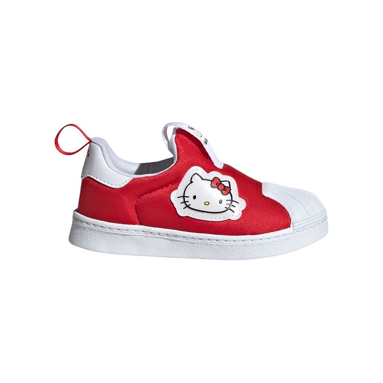 Adidas Hello Kitty X Superstar 360 I Vivid Red Baby Sneakers Cloud-White Core-Black GY9213