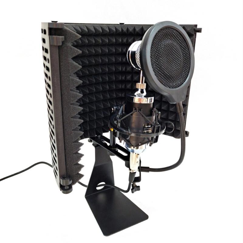 Microphone Shock Mount Mic Holder-Anti Vibration L Shaped Handle Holder Shockmount for Many Condenser Mics