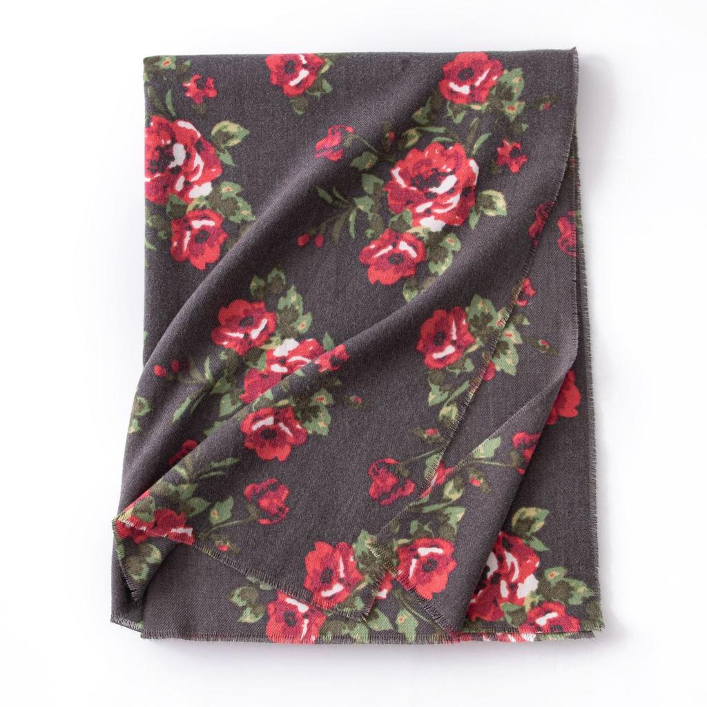 Strictly Select Cross-border Winter Temperament Imitation Cashmere Scarf Retro Versatile Cashew Flower Thick Velvet Warm Wholesale