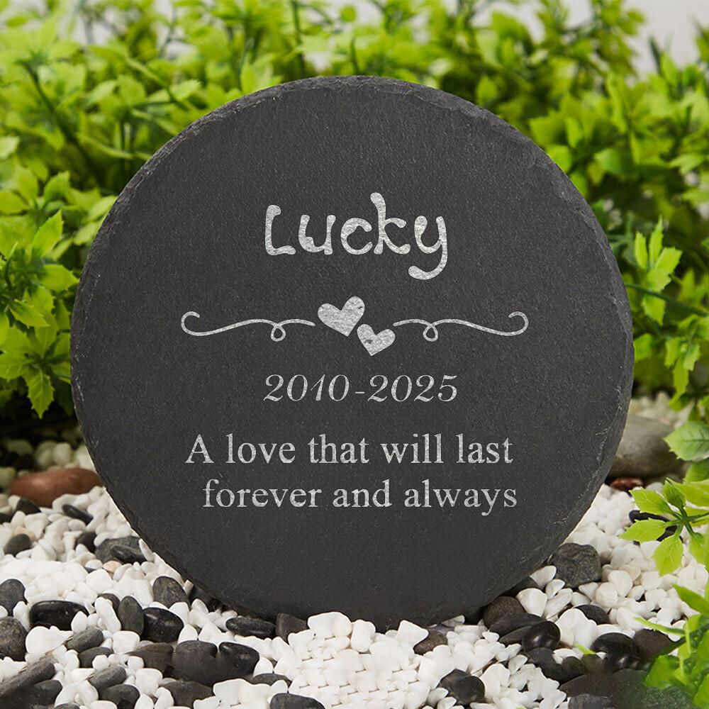 Personalisierter Haustier-Gedenkstein Gravierter Grabstein Hund Beileidsgeschenk Individuell Gravierte Hund Katze Gedenkplakette Haustierverlust Geschenke