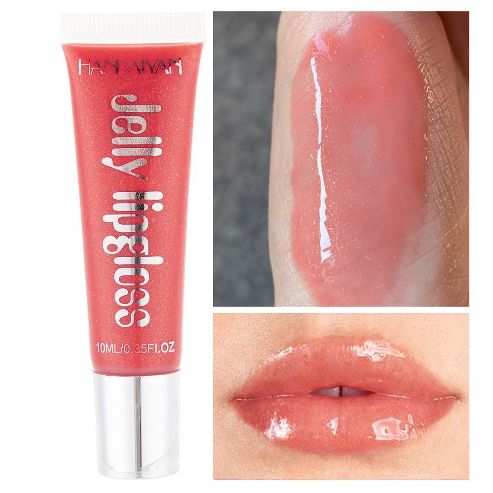 HANDAIYAN Snoepkleur Slang Jelly Lipgloss Transparante Glêzen Lipgloss Spegel Oerflak Lip Glêsfersneeisjes Dudu Lip