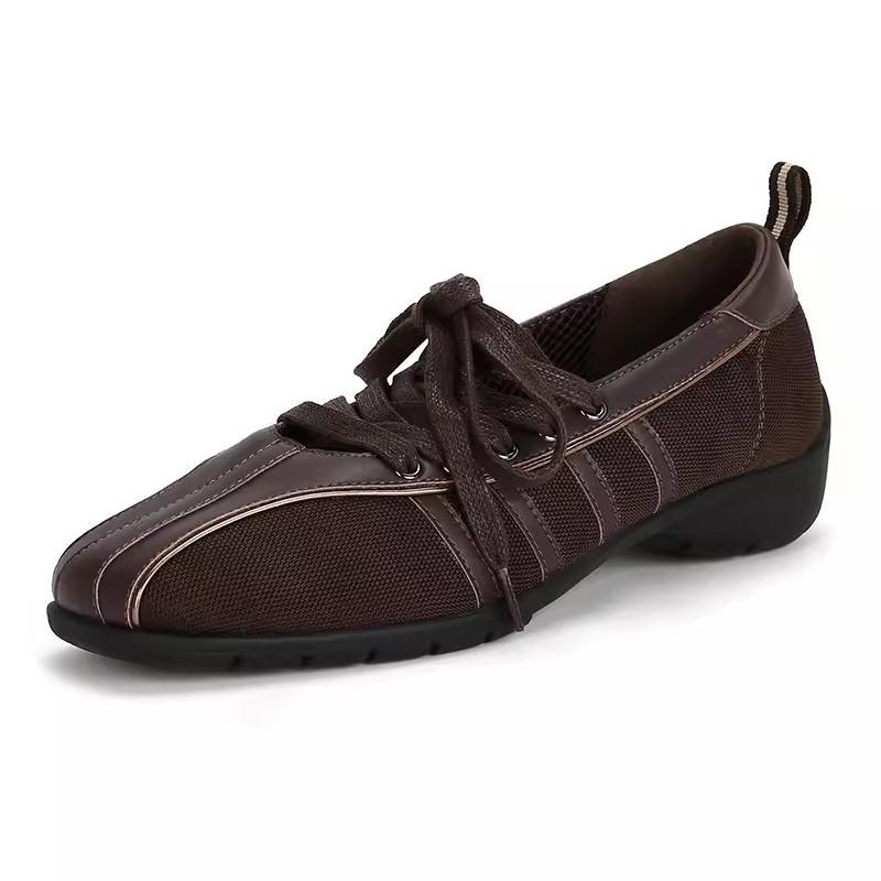Fashion New Fashionable Women Flats 2025 Spring Autumn Outside Low Heels Flat Shoes Casual Soft Sneakers Mary Jane Elegant Lady  Shoes