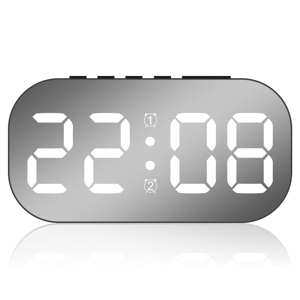 Vintage Alarm Clock Auto Flip Alarm Clock Bedside Table Alarms Clocks Battery/USB Charging Digital Clocks for Office Home Decor