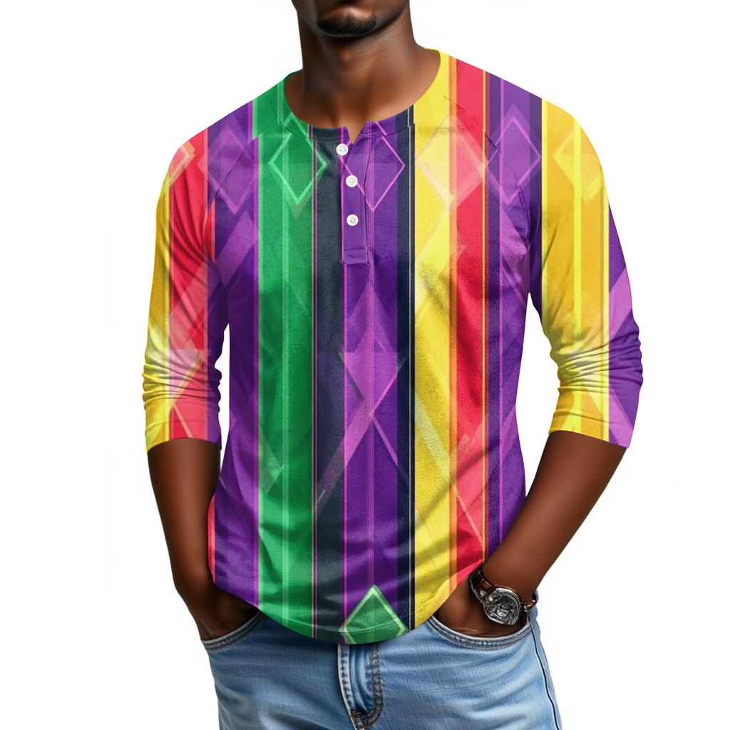 Men's Raglan Sleeve Three-quarter Sleeve Top