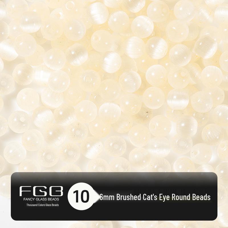 6mm Frosted Cat's Eye Glass Seed Beads for Handmade DIY Bracelets and Accessories