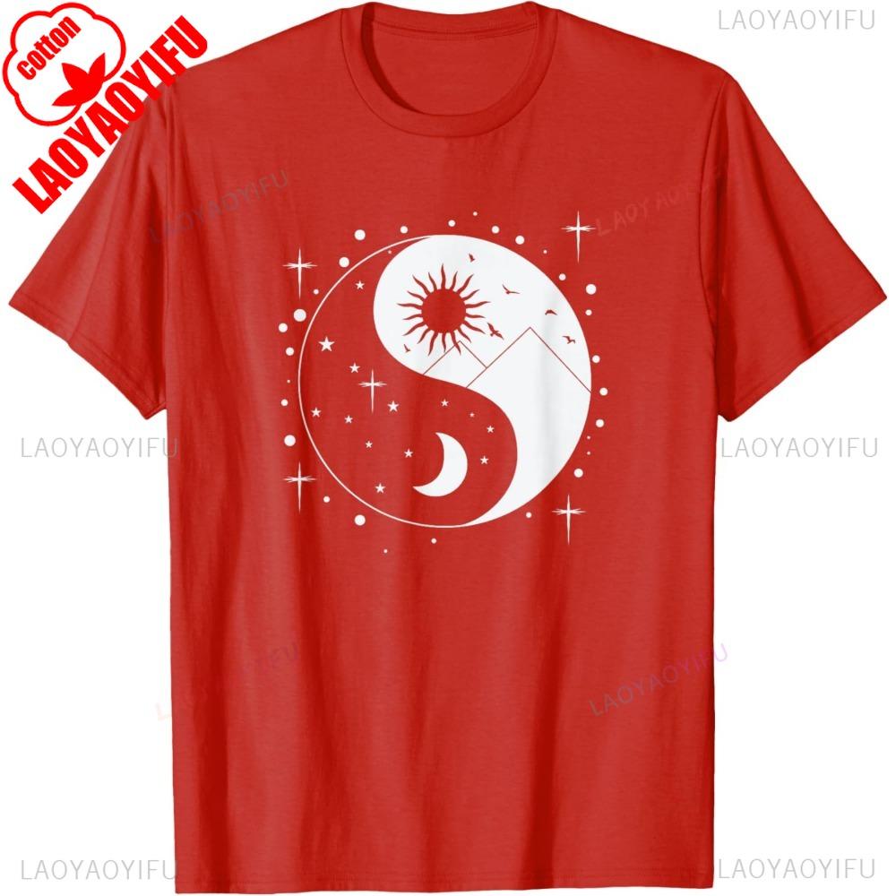 Chinese Martial Arts Tai Chi Philosophy Yin and Yang Graphic Printed TShirt Cotton Casual Fashion Short Sleeve Loose Man Tshirt