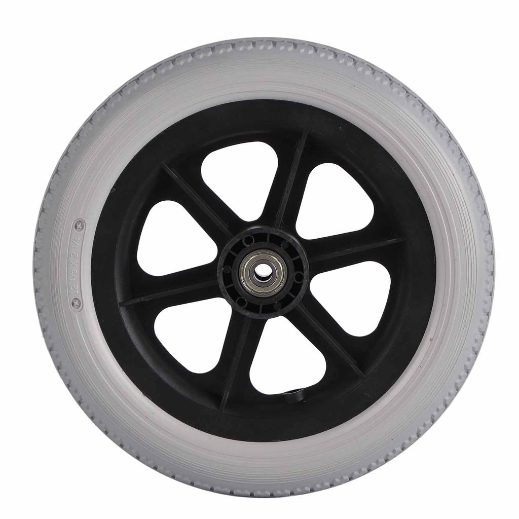 Wheelchair Wheel 12in Polyurethane Antiskid Infarctate Rear Wheel Solid Tyre for Replacement