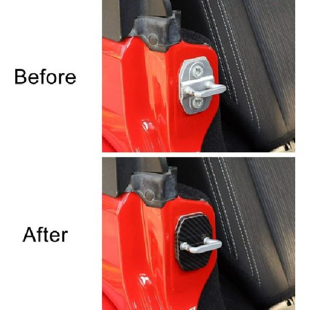 6X Door Lock Cover Protection Trim for Jeep Wrangler JK 07-17/Grand Cherokee 11+