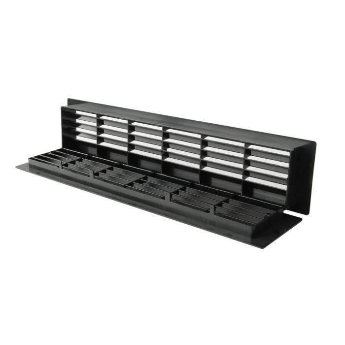 La Ventilazione La Ventilation Pt489 N Grille De Ventilation En Plastique Rectangulaire 480 X 98 Mm Télescopique,