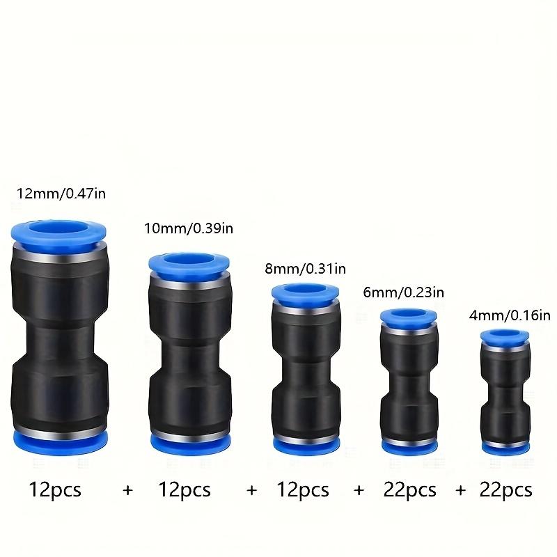 80pcs Quick Connect Air Hose Fittings Kit - Metal Push-to-Connect Pneumatic Connectors, Universal Thread, Leak-Resistant