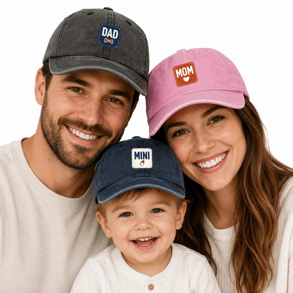 Printed DAD MOM MINI Baseball Cap Parent-child Dad Hats Family Matching Baseball Cap For Man Women