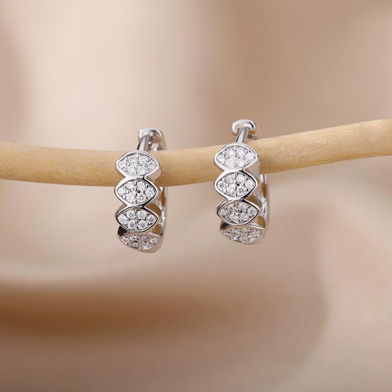 Boucles d'oreilles créoles esthétiques en acier inoxydable zircon pour femmes Boucles d'oreilles punk couleur cuivre Goth Piercing Boucles d'oreilles zircon pour femmes 2024