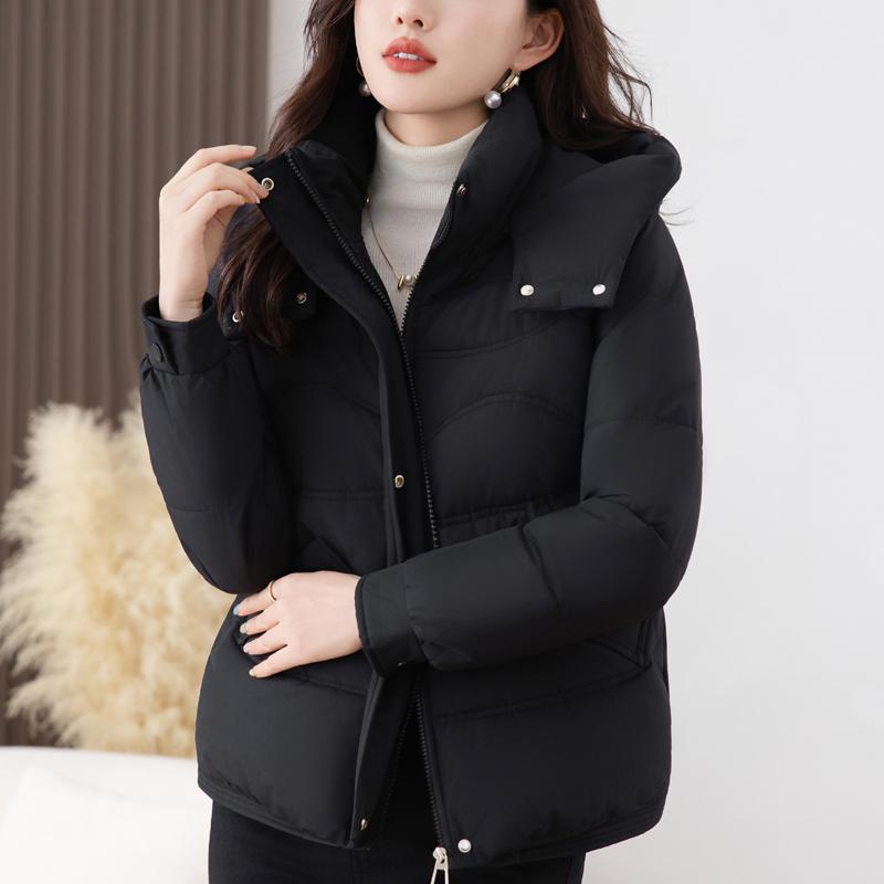 

Модные женские зимние короткие пальто с капюшоном, свободные, толстые, теплые парки, женские куртки M