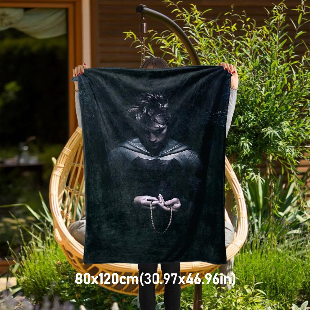 

1pc Batman, DC Comics - Throw Blanket, Soft, Flannel Blankets, Living Room, All Seasons Use-1102008 80x120cm