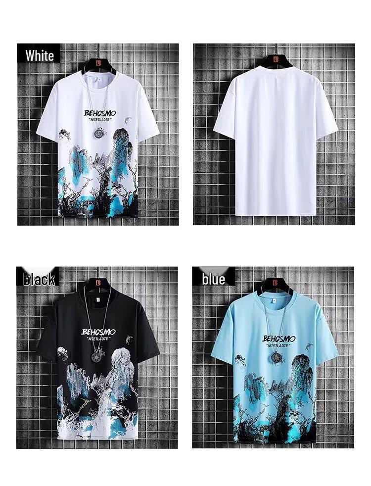 Herrarnas T-shirt med korta ärmar och shorts i is-silke - Sommartrend 2022