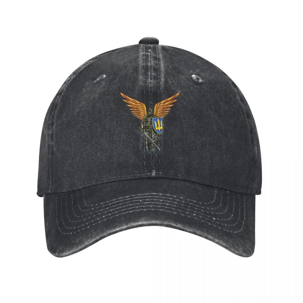 Soldat Ukrainsk Flagga Frimärke Baseballkepsar Vintage Sliten Tvättad Huvudbonad Unisex Justerbar Passform Mössor Keps