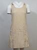 Striped Pocket Button Dress with Suspender and Short Skirt