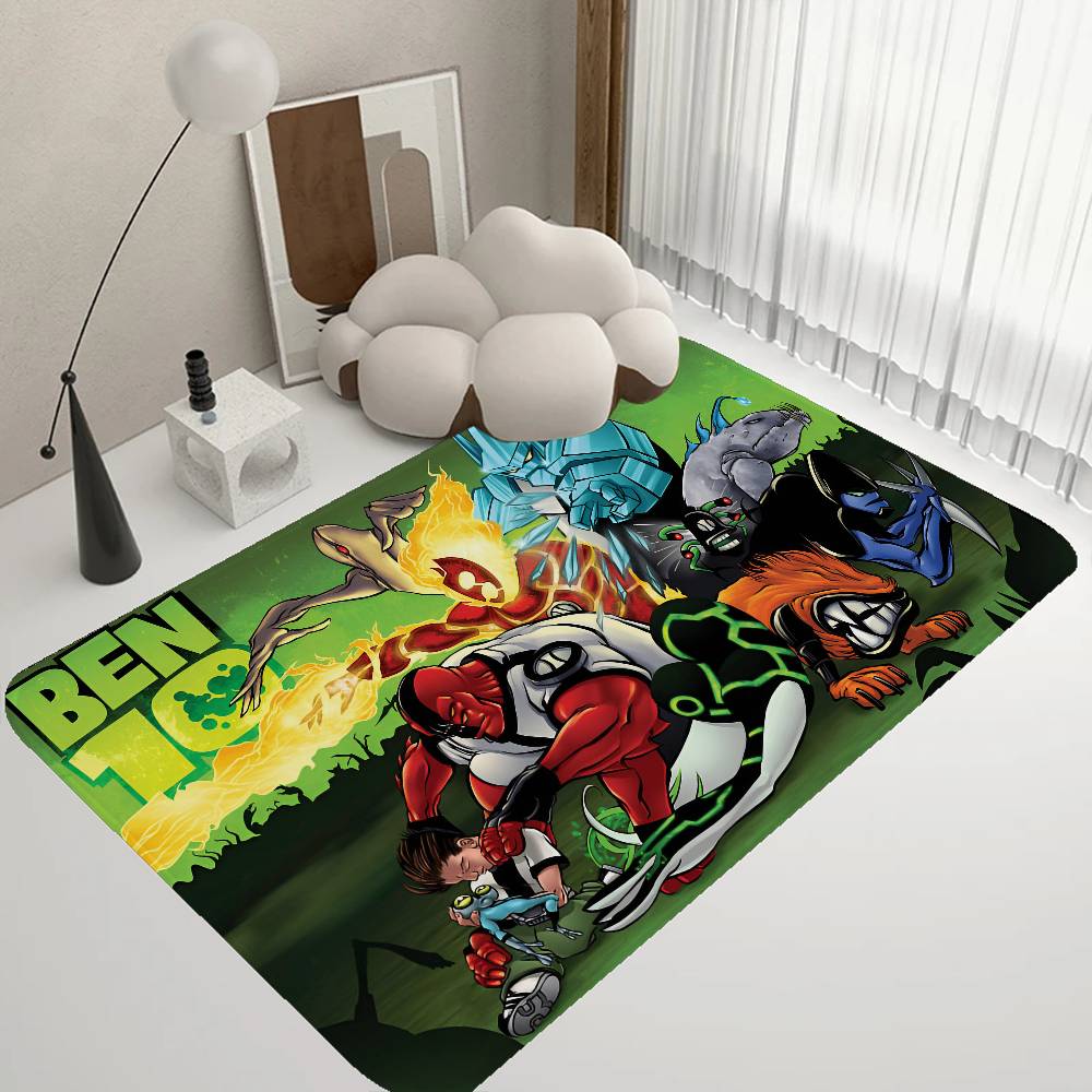 Cartoon B-Ben 10 Fußmatte Nordischer Stil Schlafzimmer Wohnzimmer Fußmatte Zuhause Balkon Rutschfest Alfombra