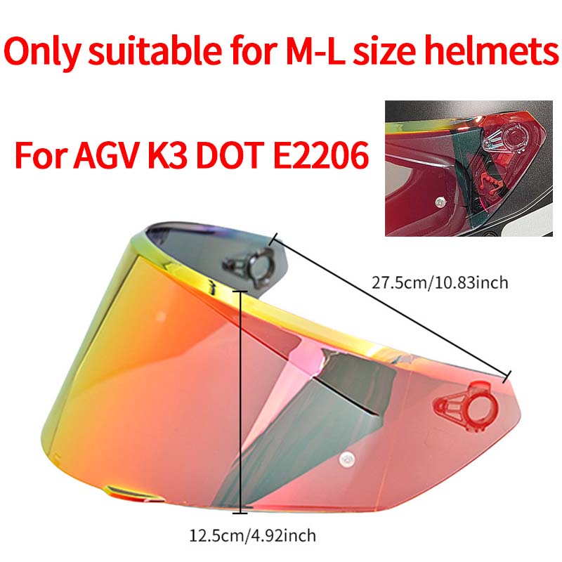 Nuovo Visore K3 2023 per Casco K3 E2206, Lente per Casco da Moto Schermo Paravento Mirino Occhiali Schermo Mica Accessori Antiappannamento per AGV