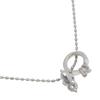 GRAVIE Ring Motif Necklace K18 White gold/K10 White Gold/diamond 2.3g Women Used