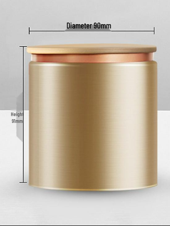 Round Tinplate Tea Can for Longjing & Xinyang Maojian Tea, Three Liang Capacity