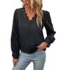 Frühling und Herbst Damen Shirt Fashion Inside Langarm V-Ausschnitt Spitzenshirt Top