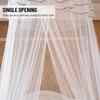 Universal Dome Bed Canopy Single Entrance Fine Mesh Bed Net Lace Curtain Princess Style Bedroom