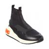 Ferragamo Cosma Knit   Leather Sock Sneaker Black