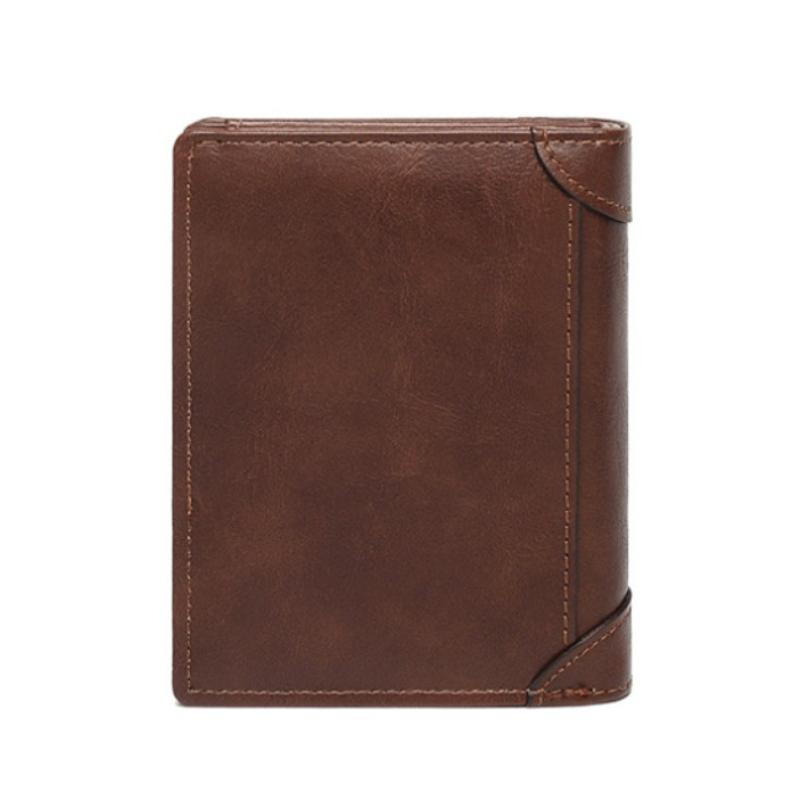 Business Luxury Men Wallets High Quality Short Leather Money Clip Multi Function ID Credit Card Card Holder Vintage Storage Men Clutch Bag