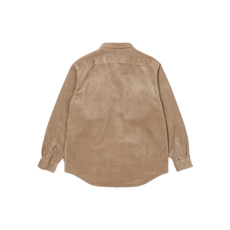 Palace Cargo Cord Shirt Stone Unisex Tops Brown P23SHT073