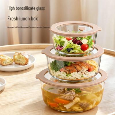 Microwave-Safe Glass Bowl with Lid for Eggs, Cooking, or As a Portable Lunch and Storage Box