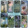 Claude Monet Art Phone Case For IPhone 1716 15 14 13 Pro Max 11 12 Mini X Xs XR Black Silicone Cover