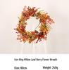Harvest Festival Maple Leaf & Berry Wreath - Thanksgiving/Halloween Decor