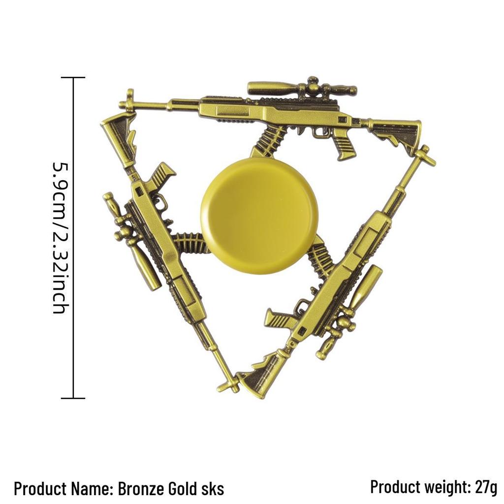 Ancient Bronze Zinc Alloy Cross Fingertip Spinner - EDC Decompression Toy  