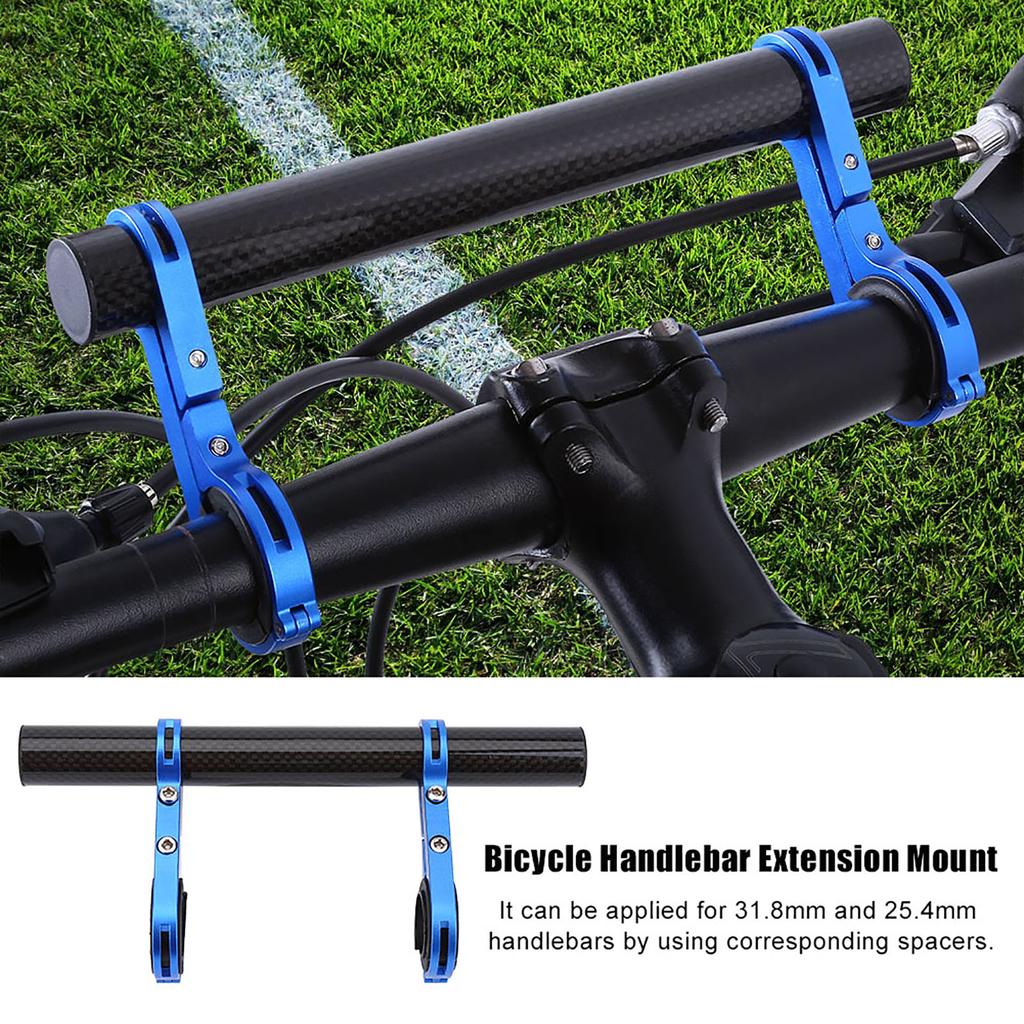 Bicycle Handlebar Bracket Extension Mount Holder for Bike Light Flashlight Speedometer(Blue)