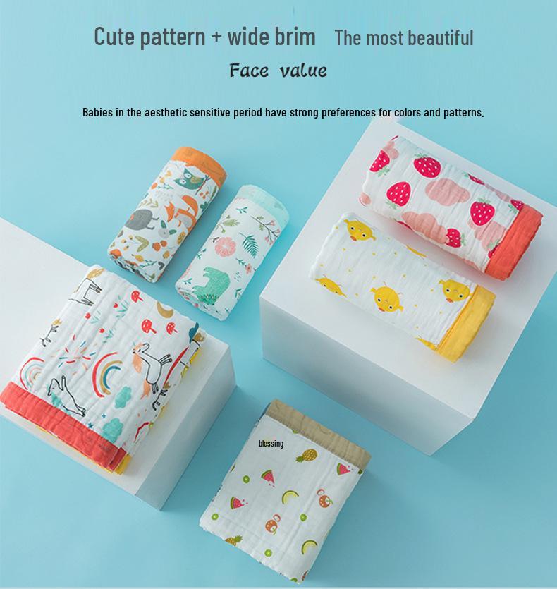 Soft Cartoon Baby Bath Towel: Pure Cotton, Skin-Friendly, All-Season, Universal Fit