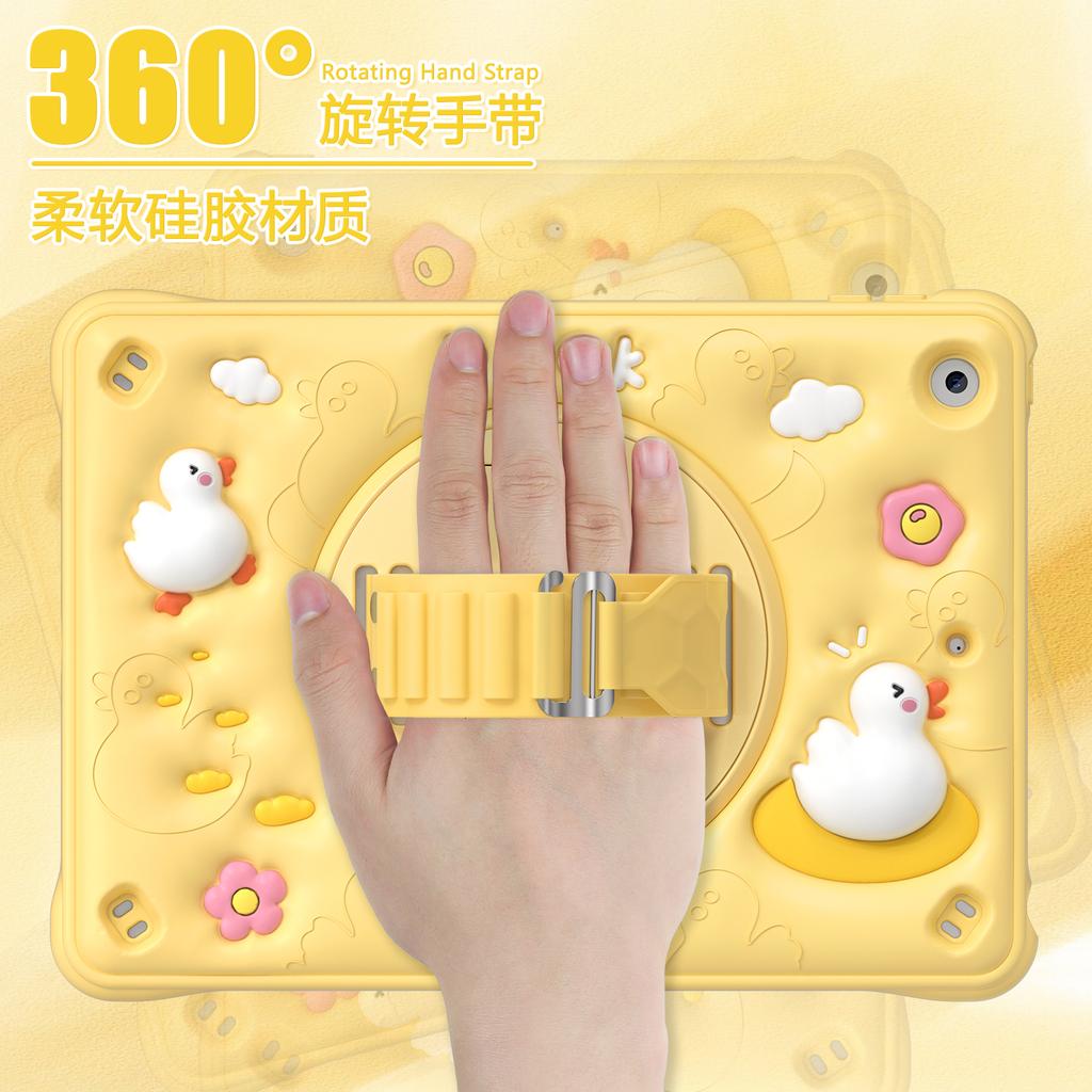 Case Universal For iPad 10.2" 2019 2020 2021 7th 8th 9th Gen. 360 Rotating Kickstand Kids Cartoon Heavy Duty Cover PC-Silicone