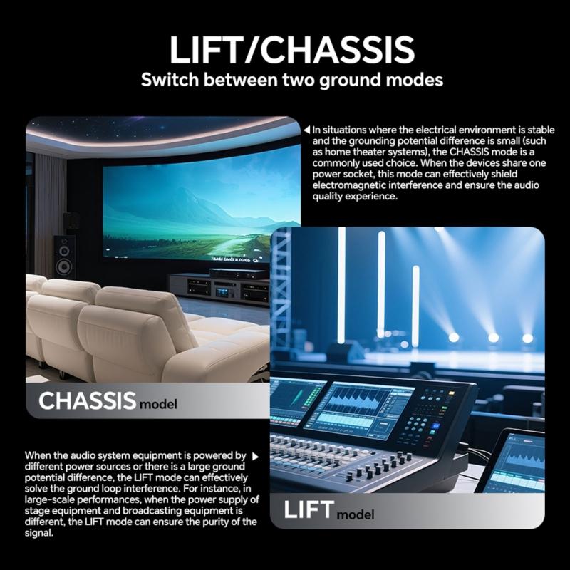 Professional Audios Enhancement Noise Isolator With AntiInterference Technology Ruggeds Metal Body For Sound Engineer