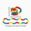 Tangle 10Pcs Fidget Toy Twisting Sensory Toy Hand-Eye Coordination Toy Anxiety Easing Finger Toy For Kid Adult Fine Motor Skills