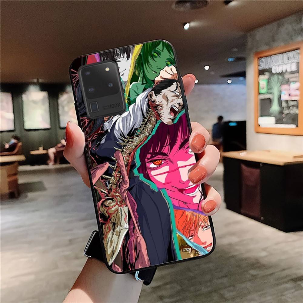 Amine Girl Mitaka Asa Chainsaw Man Phone Case For Samsung S 24 Fe 25 Ultra Plus 20 Lite 21 30 22 23 24 22 Ultra 5G Fundas