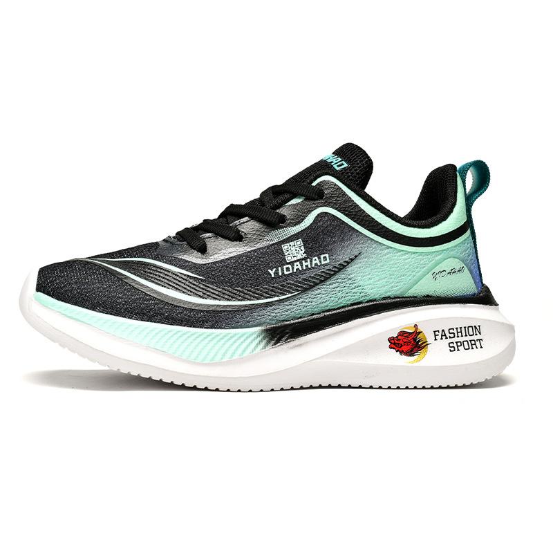 Children's running shoes Spring and summer male and female classmates fly-woven lightweight breathable primary school students racing sports shoes med