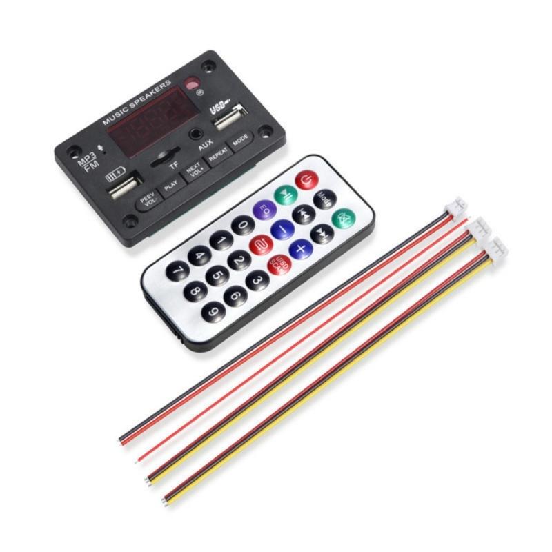 

MultiFunction Bluetooth-compatible MP3 Decoders Board 12V Digital Display Audios Module With FM Radio USB TF Input 1