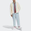 Adidas Originals Solid Color Logo Collar Jacket Men Jackets Off-White HR8622