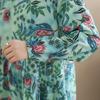 DIMANAF New 2026 Spring Summer Women Plus Size Vintage Long Dress Loose Oversize Long Sleeve Maxi Floral Print