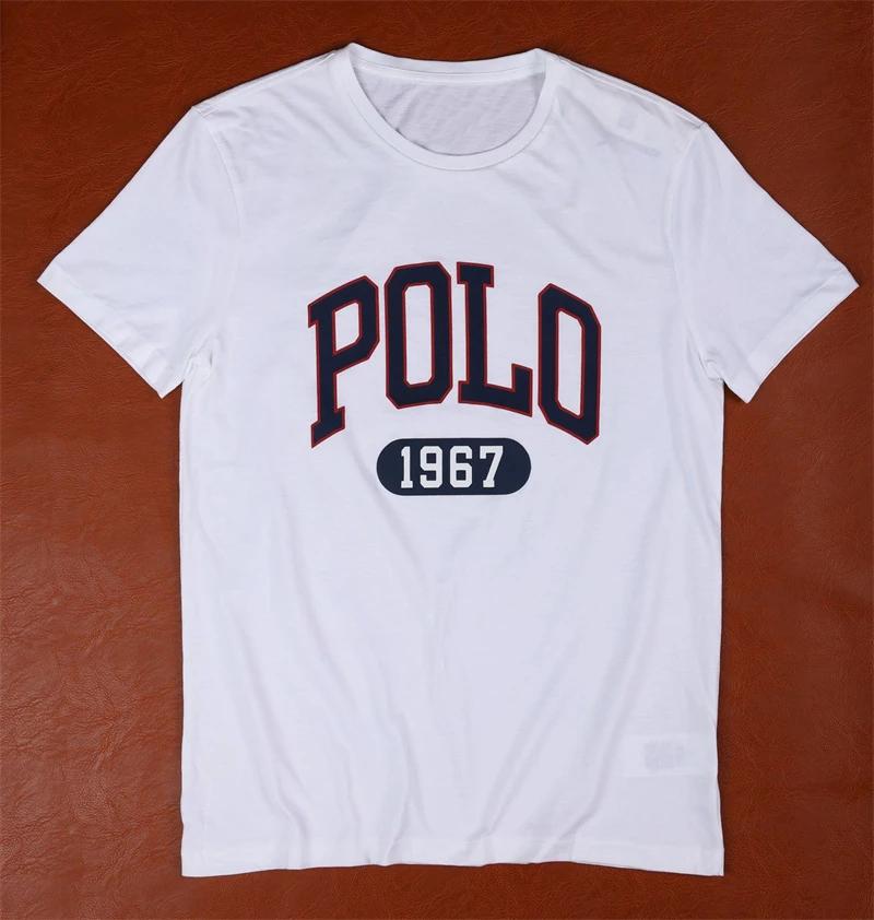 Polo Letter Mens Tshirt Fast Fashion Spring and Summer Cool Casual Simple Mens and Womens Cotton Printed Short Sleeves Tops
