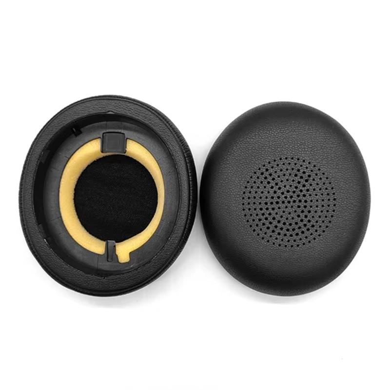 1 Paire Coussinets d'Oreilles en Cuir PU pour Casque Jabra ELITE 45H Evolve2 65 Coussinets d'Oreilles en Mousse Élastique Remplacement