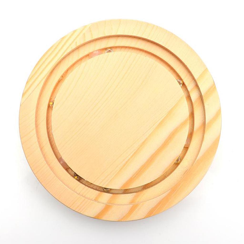 Clear Glass Display Dome with LED Wood Base Microlandscape Holder Glass Cover for Birthday Gift Bedroom Home Decoration